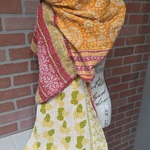 Multicolor Patterned Kantha Scarf #67